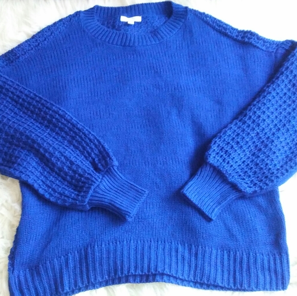 Abound Textured Blouson Sleeve Sweater Size L - Picture 4 of 8